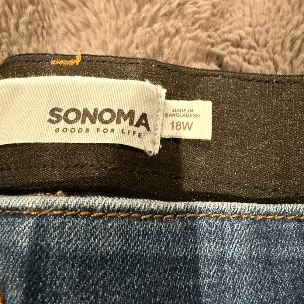Sonoma Women's Classic Blue Straight Leg Jeans - Picture 2 of 5